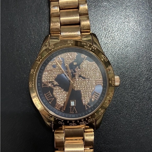 Michael Kors Layton Blue/Rose gold colored steel (used for about 2 years) - Picture 1 of 11